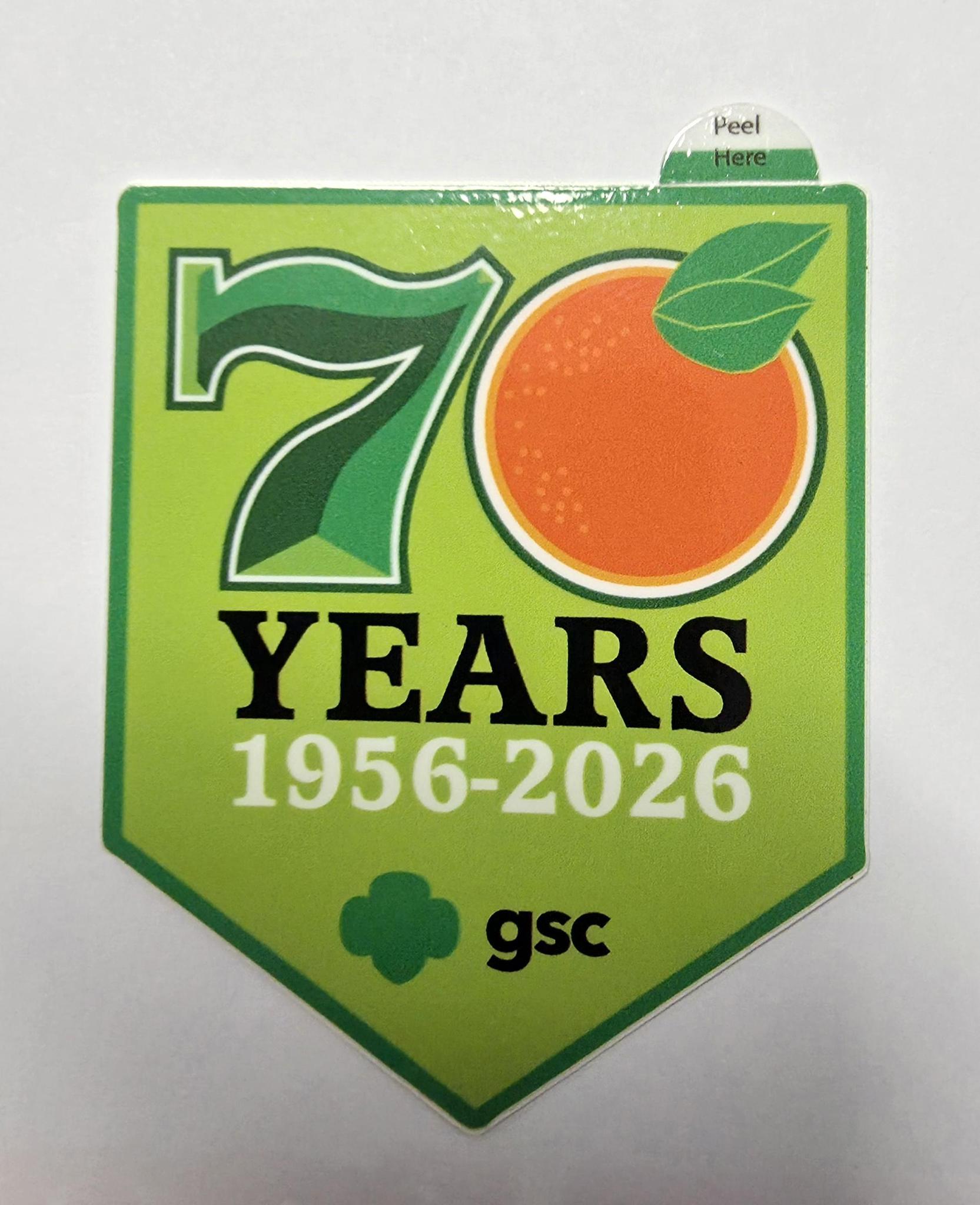 70 years decal