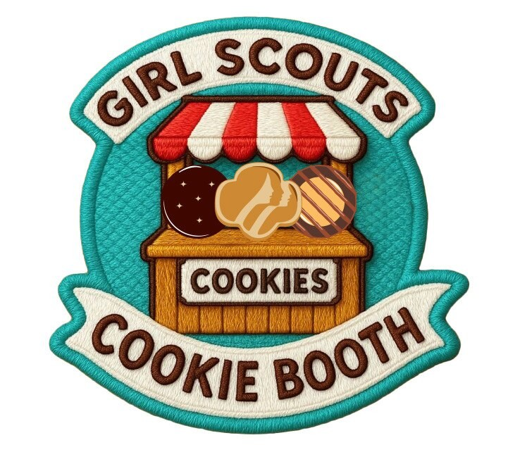 Girl Scout Cookie Booth Iron-On Patch