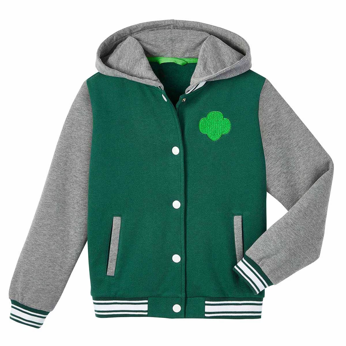 GIRLS VARSITY SNAP HOODIE MD