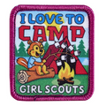 I LOVE TO CAMP CHIPMUNK PATCH