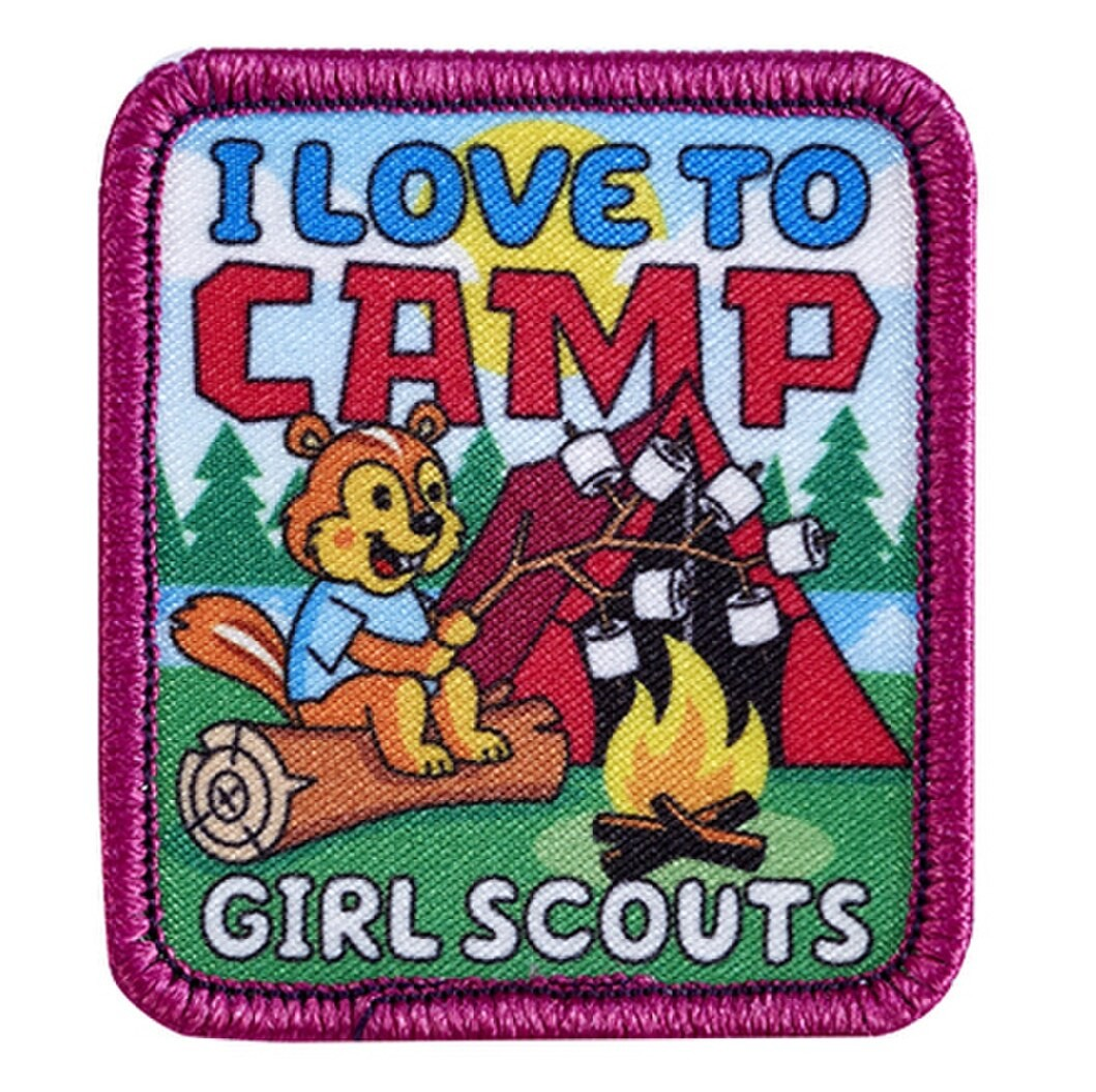 I LOVE TO CAMP CHIPMUNK PATCH