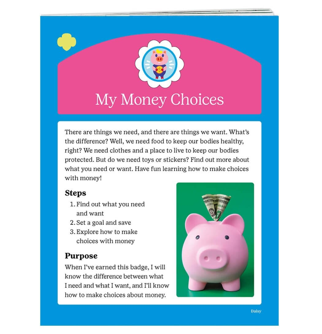 DAISY MY MONEY CHOICES BADGE REQUIREMENTS PAMPHLET