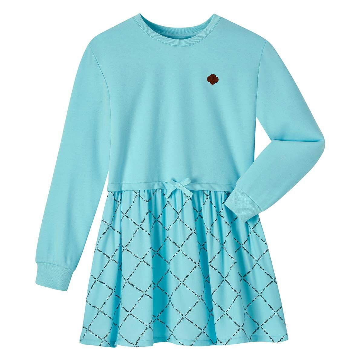 BROWNIE LS MIXED MEDIA DRESS XL