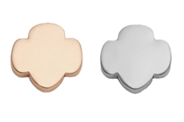 Girl Scout Charming Jewelry Collection Classic Trefoil Charm Pin Headers - Set of 2