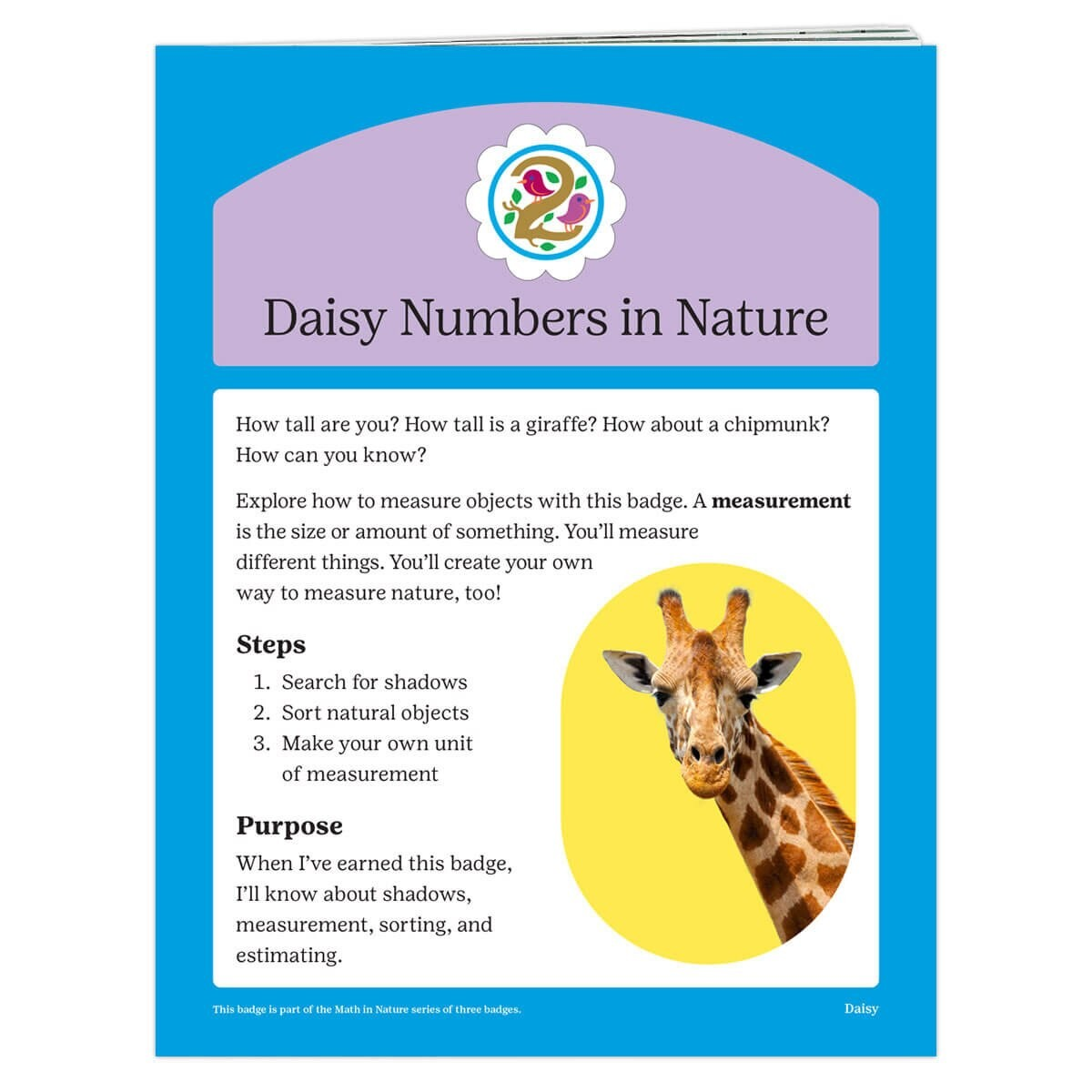 DAISY NUMBERS IN NATURE BADGE REQUIREMENTS PAMPHLET