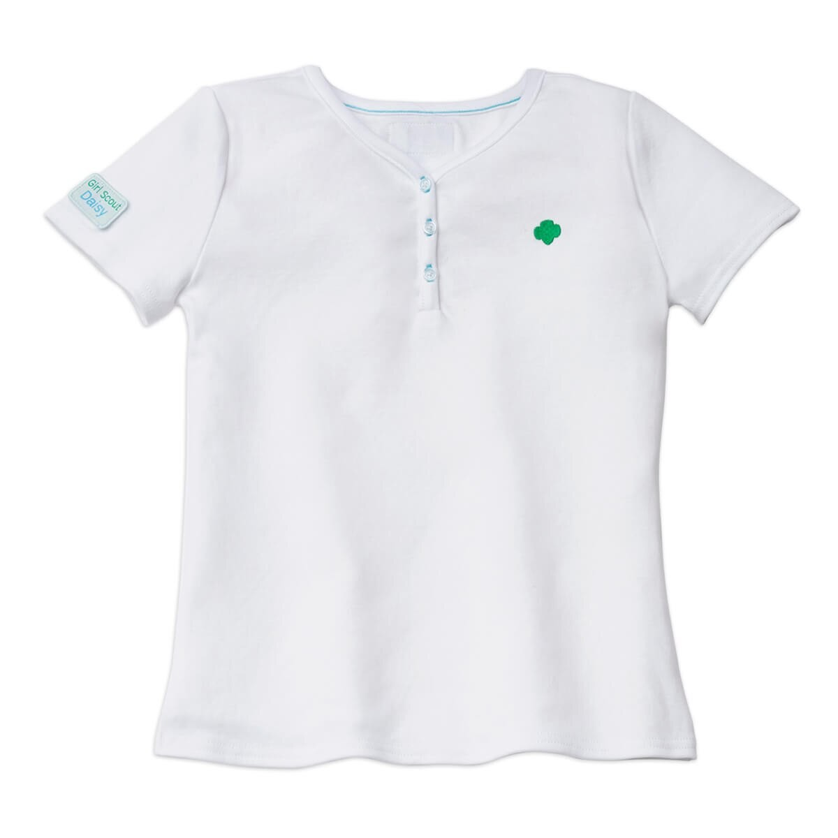 GIRLS SS XXS HENLEY WHITE DAISY XXS