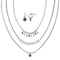 BROWNIE NECKLACE AND EARRING SET