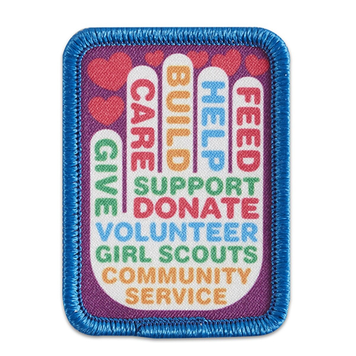 GIVE, CARE, BUILD, HELP, FEED PATCH