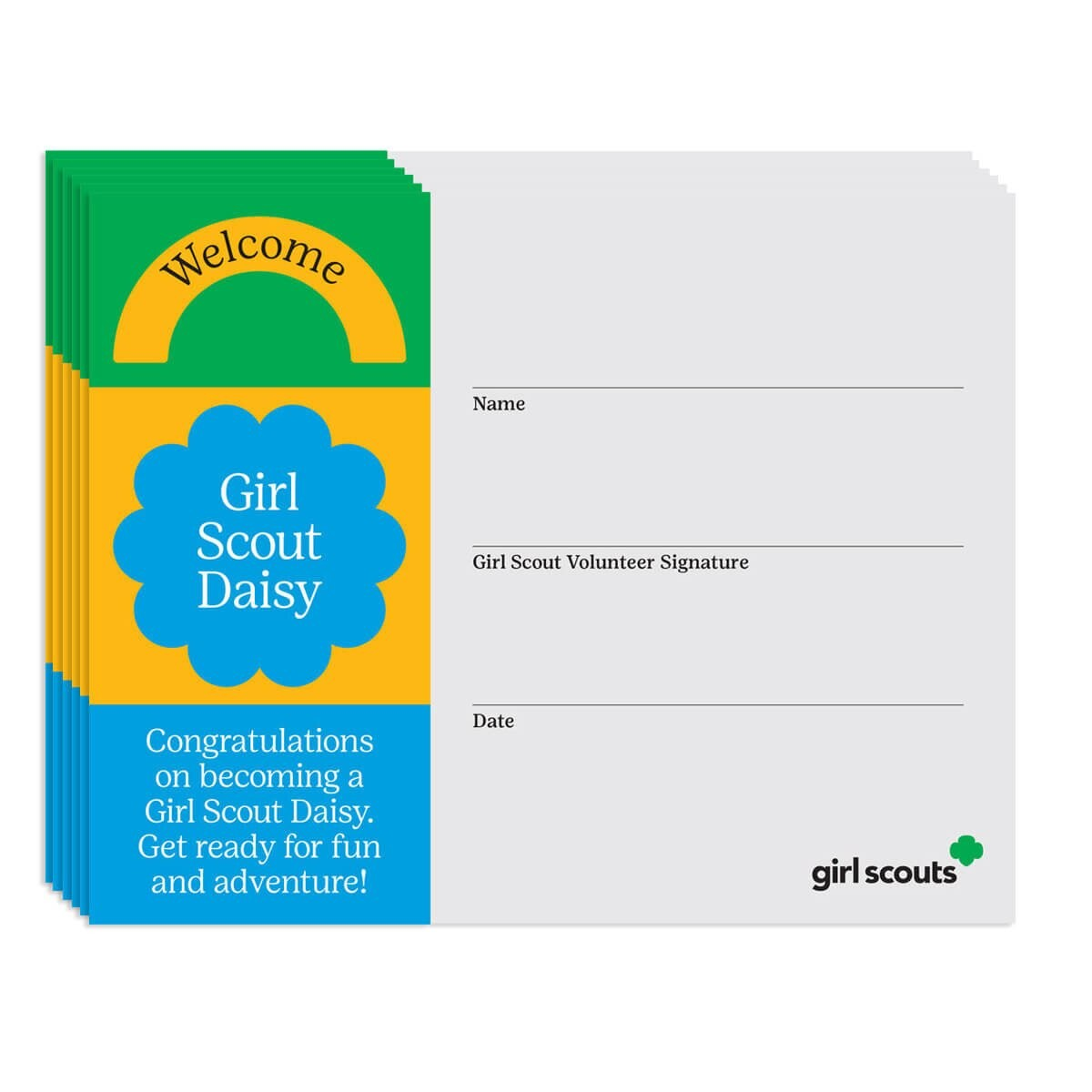 GIRL SCOUT DAISY CERTIFICATE PKG. OF 12