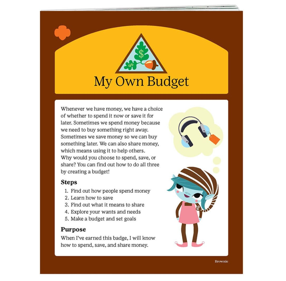 BROWNIE MY OWN BUDGET BADGE REQUIREMENTS