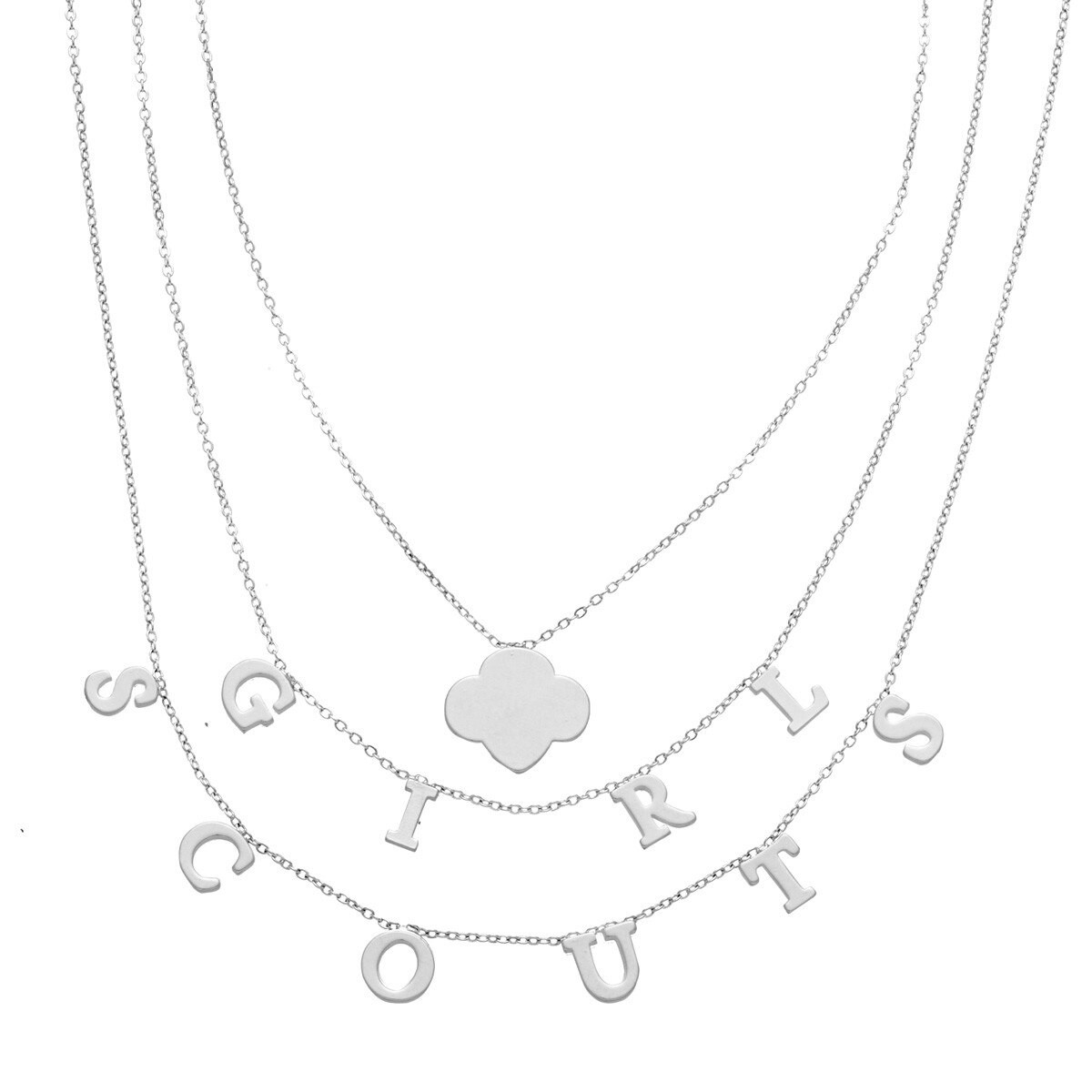 GIRL SCOUT DELICATE LAYERED NECKLACES