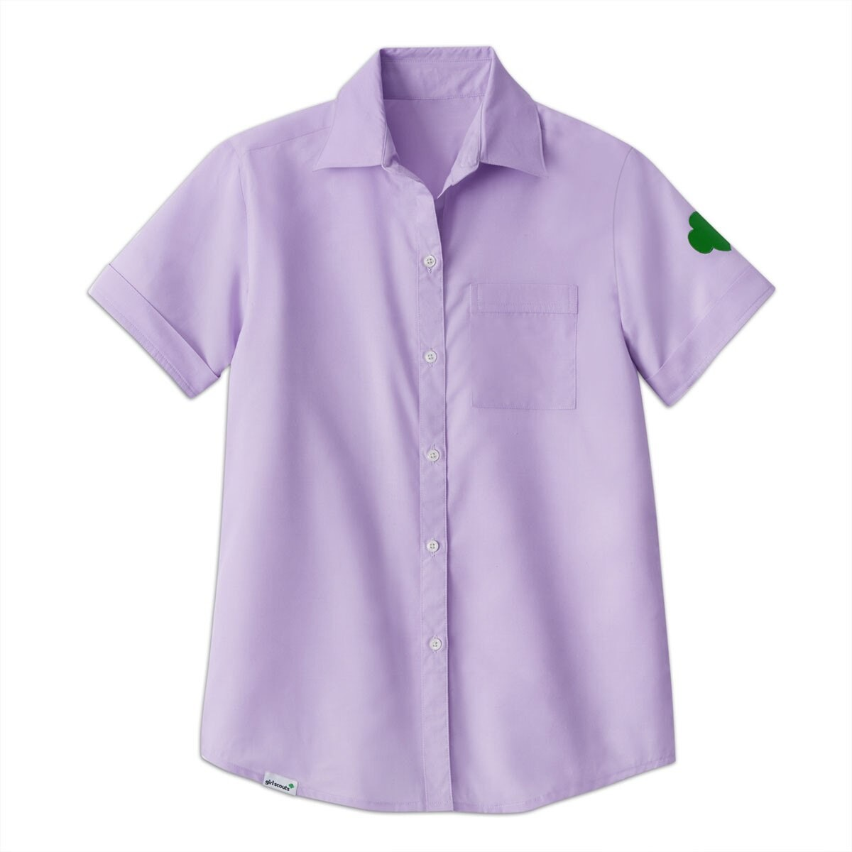 CADETTE, SENIOR, AMBASSADOR  XL BASIC BUTTON DOWN SS LILAC