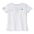 GIRLS SS HENLEY WHITE BROWNIE PXL