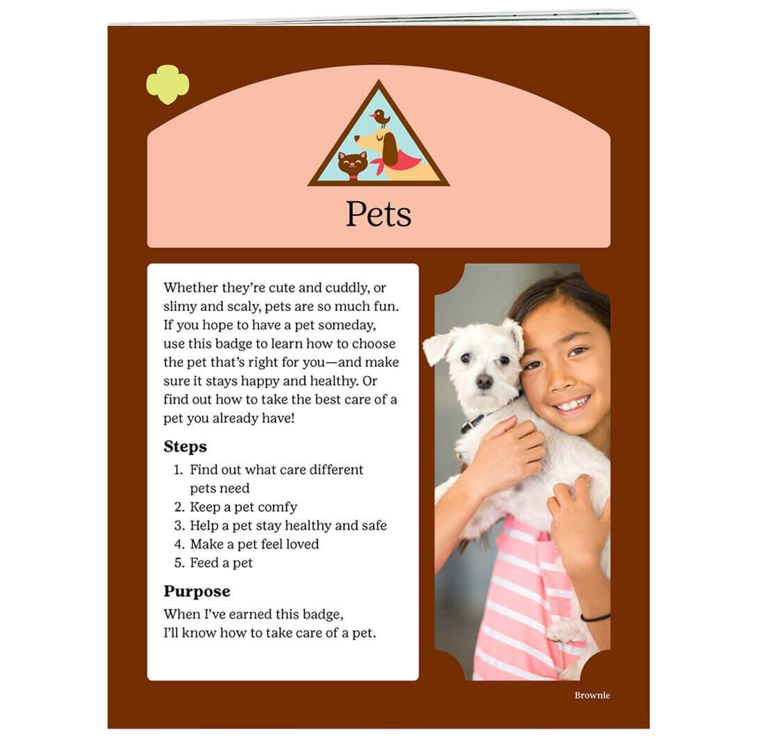 BROWNIE PETS BADGE REQUIREMENT