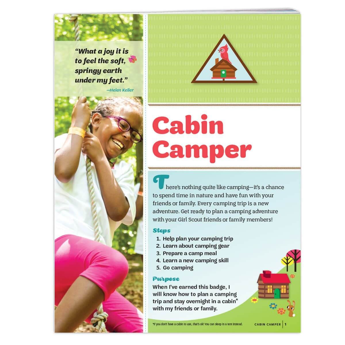 Brownie Cabin Camper Badge Requirements Pamphlet