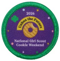 2026 National Girl Scout Cookie Weekend Sew-On Patch