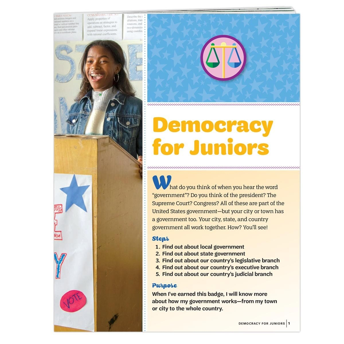 Democracy for Juniors Badge Requirements Pamphlet
