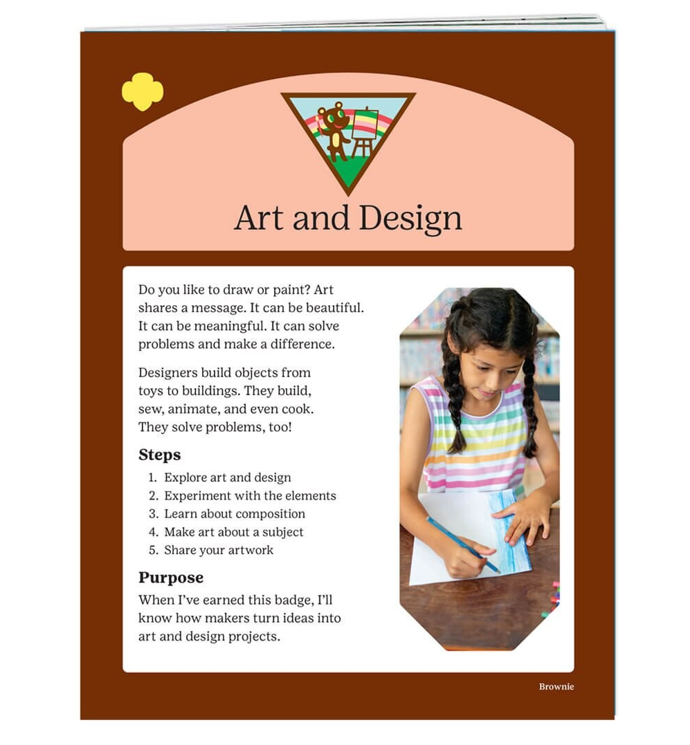 BROWNIE ART AND DESIGN BADGE REQ
